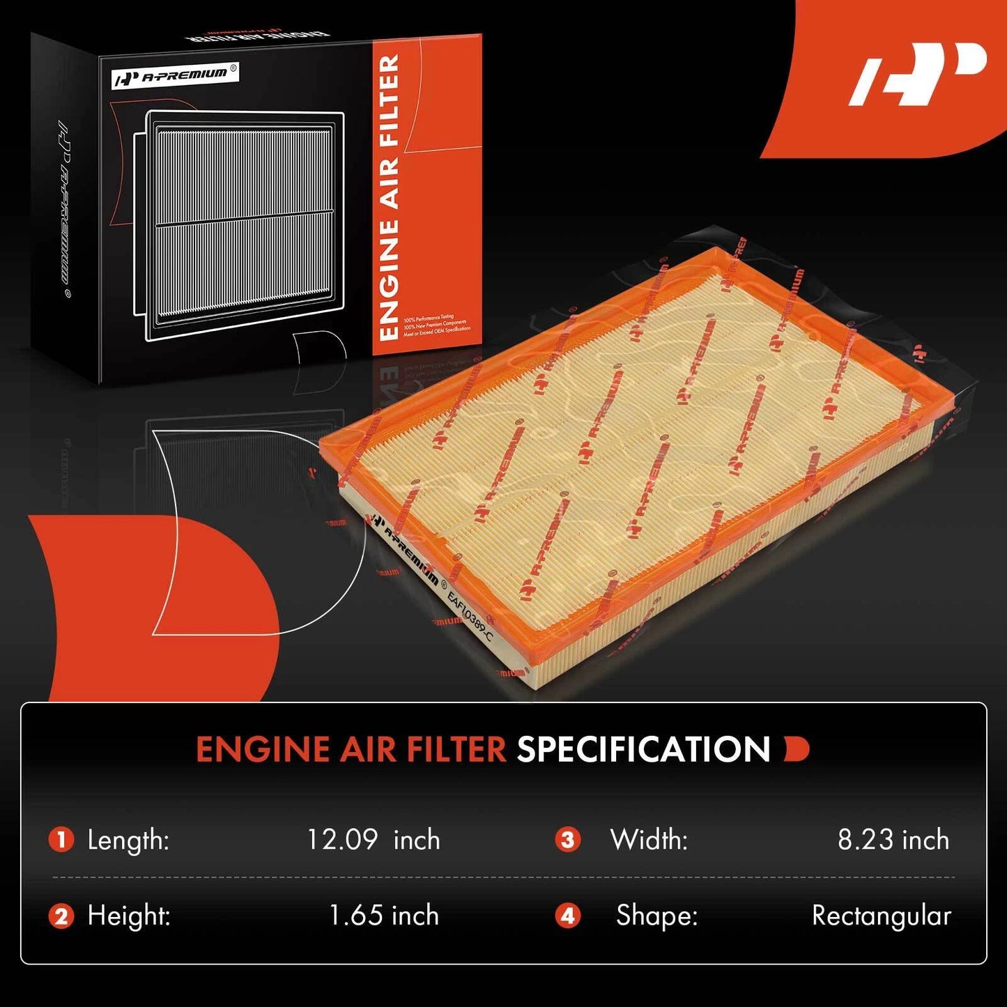 2X Engine Air Filter for Mercedes-Benz C190 AMG GT (2017–2021)
