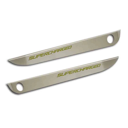Laser Cut Door Guards with Green CF Vinyl for 2005–2013 Corvette