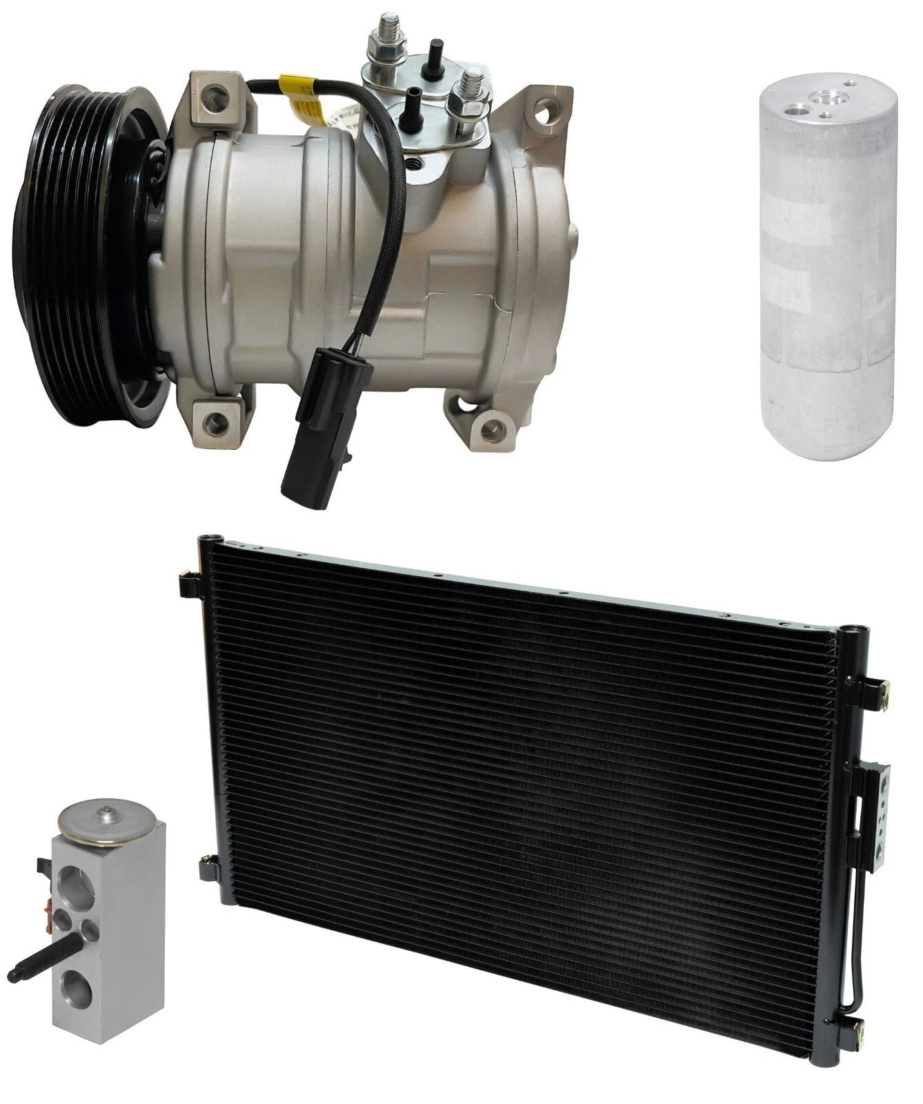 AC Compressor Kit W Condenser for Chrysler Voyager 2.4L (2001–2003)