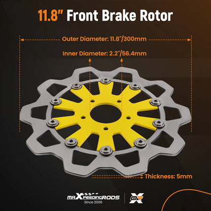 2X 11.8" Front Brake Rotor Disc for Harley Touring Electra Glide (2008–2019)