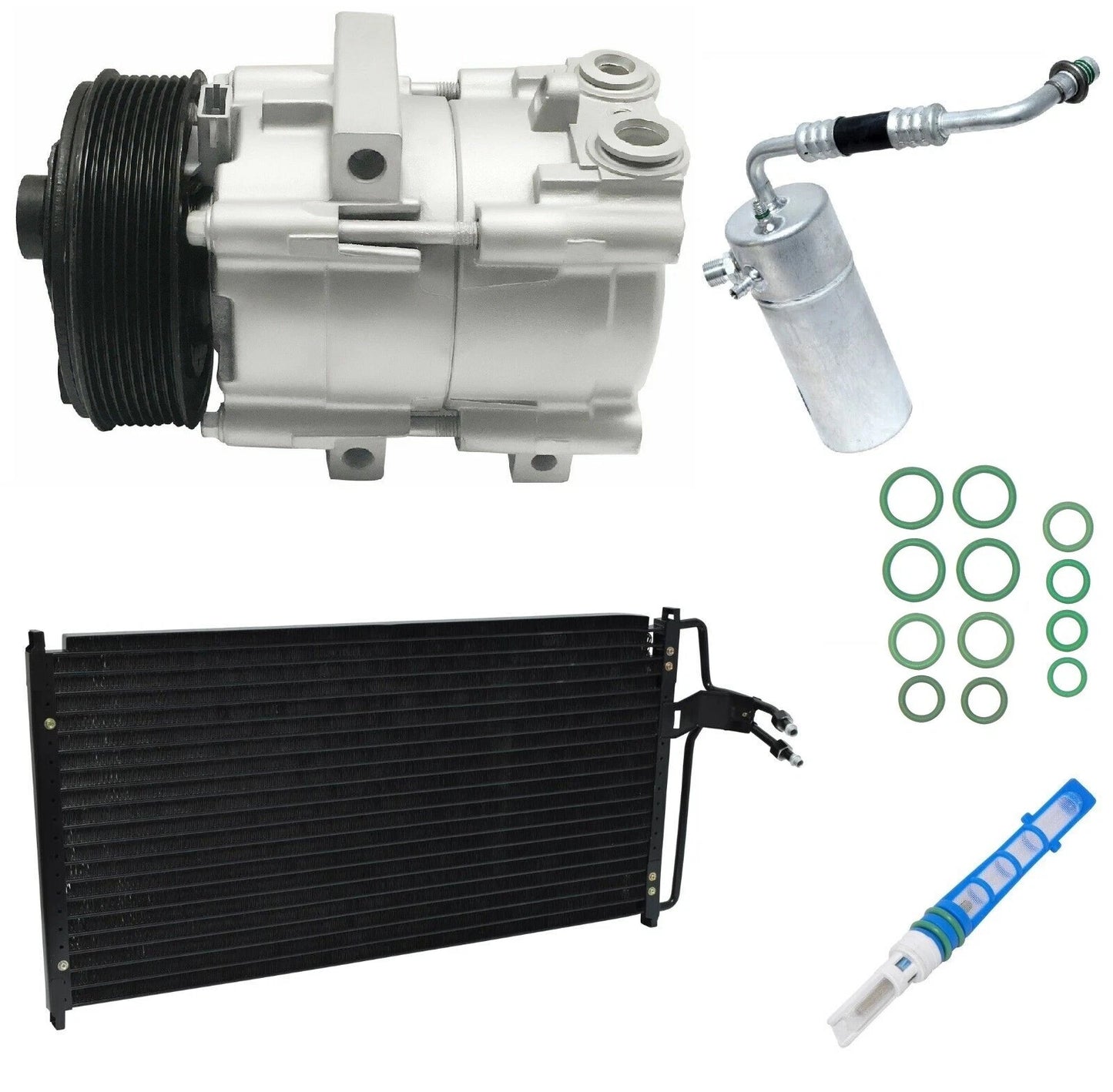 AC Compressor Kit With Condenser for Ford F-150 4.6L (1998–2003)