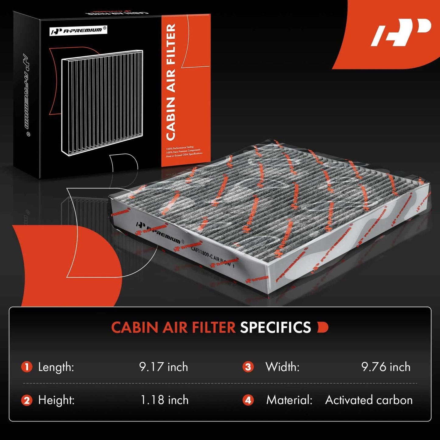 2X Activated Carbon Cabin Air Filter for Chevrolet Silverado 1500 HD (2001–2007)