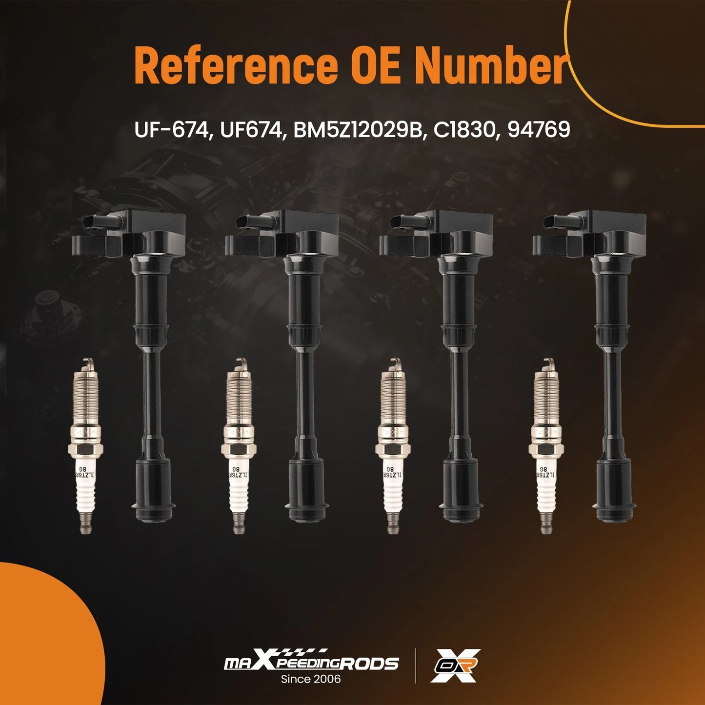 Ignition Coils & Spark Plugs for Ford Fiesta Transit 1.6L (2014–2019)