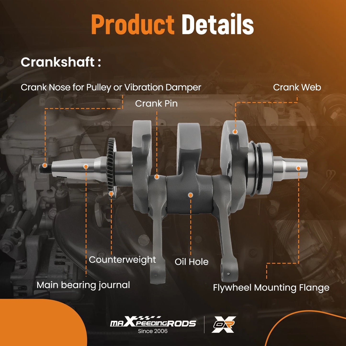 Crankshaft Assembly for Polaris RZR Ranger Sportsman 800 (2016–2021)
