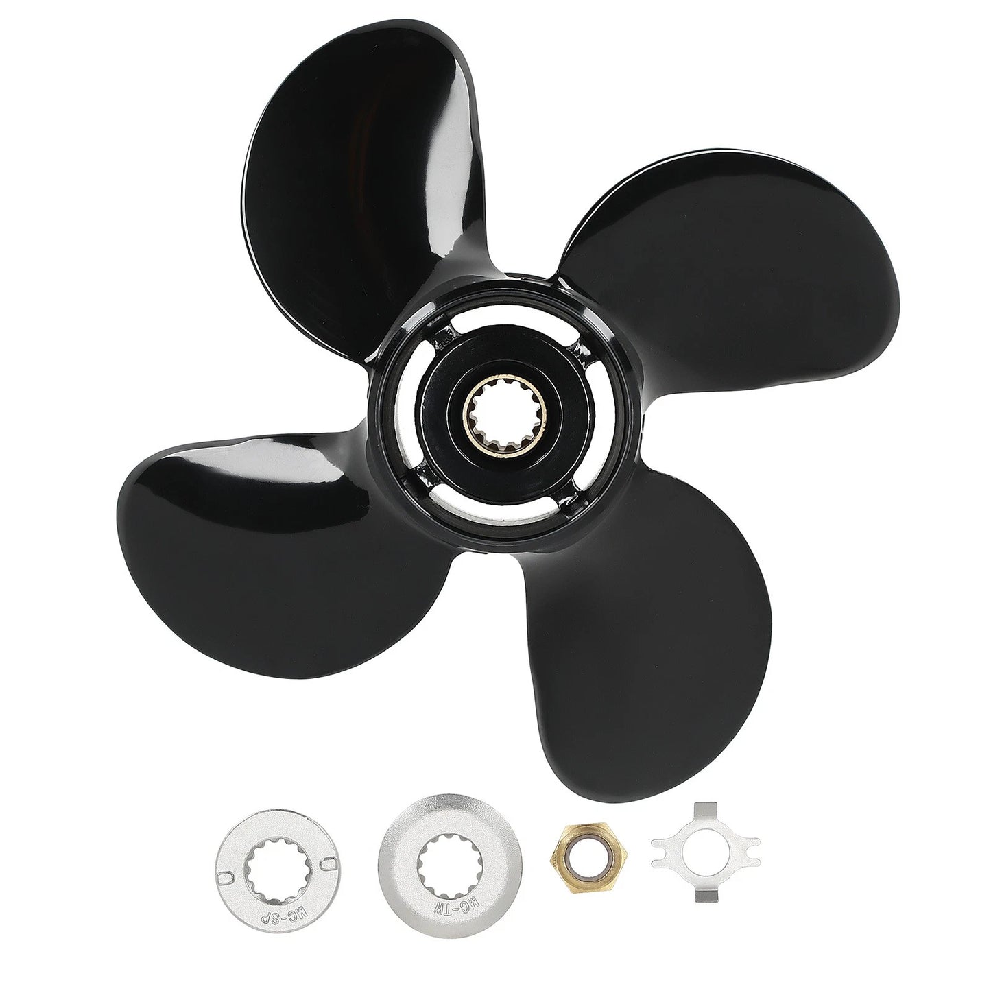 4-Blade Aluminum Boat Propeller for Mercury 40–70HP (2004–2020)
