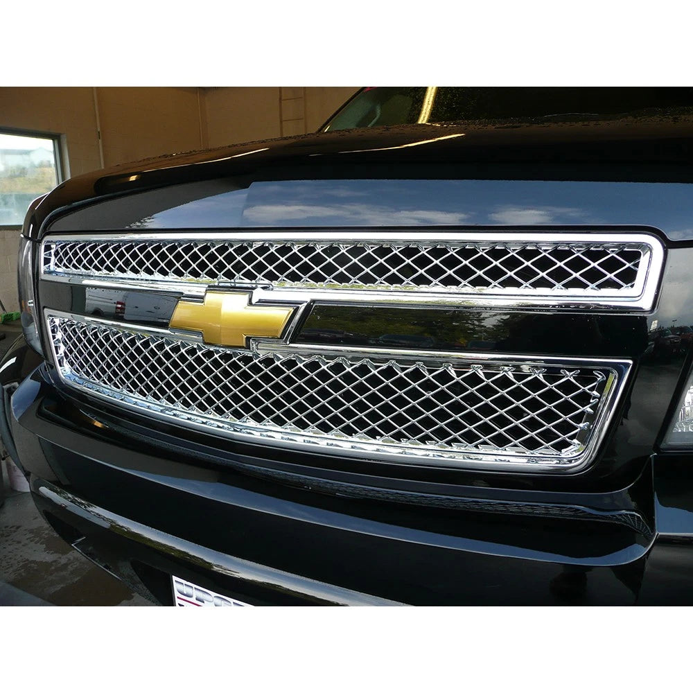 2007-2014 Chevrolet Tahoe Suburban Avalanche LTZ Style Chrome Grille Overlay Front | 1 Month Manufacturer Warranty