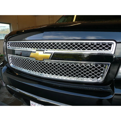 2007-2014 Chevrolet Tahoe Suburban Avalanche LTZ Style Chrome Grille Overlay Front | 1 Month Manufacturer Warranty