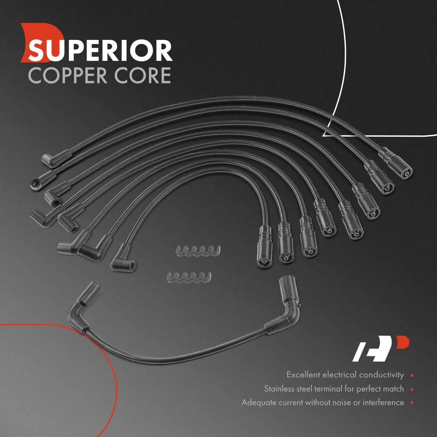 9x Spark Plug Wire Set for Chevrolet Tahoe (1996–2000)