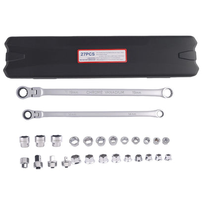 Flex Head Ratchet Wrench Set for 14mm–19mm (Chrome Vanadium) 25-Piece (2010–2010)