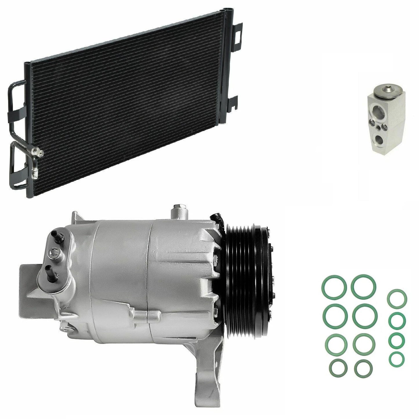 AC Compressor Kit with Condenser for Chevy Impala 3.9L V6 (2008–2009)