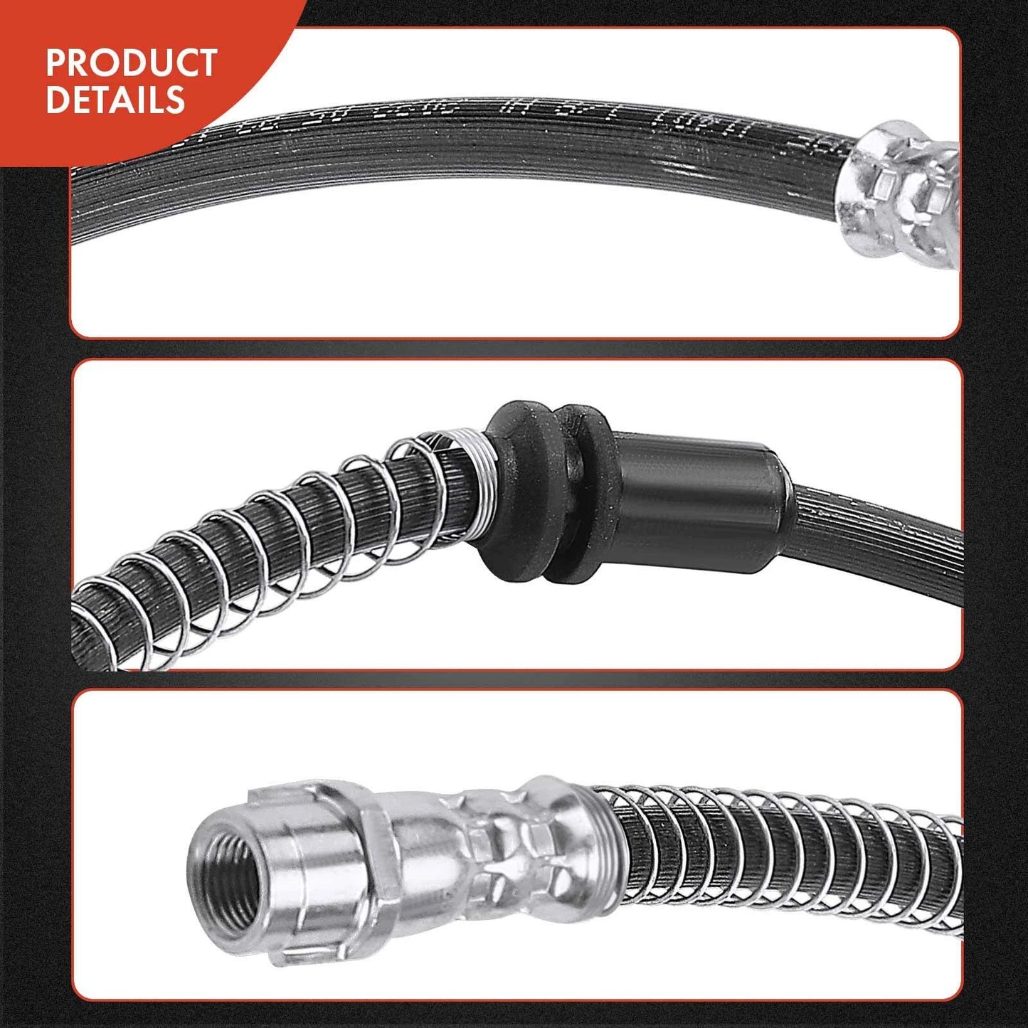 2X Front Brake Hydraulic Hose for Mercedes-Benz GLK250 GLK350 (2013–2015)