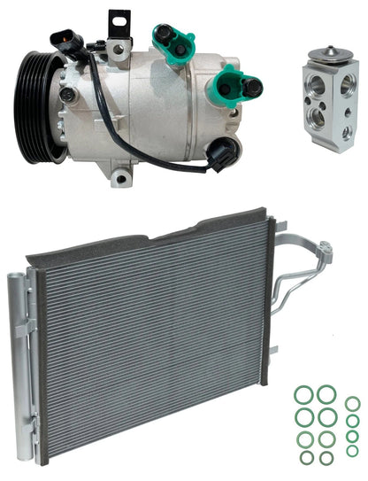 AC Compressor Kit with Condenser for Kia Forte 1.8L (2016–2016)