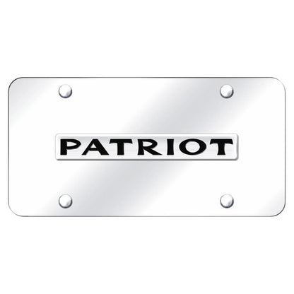 Chrome Name on Chrome License Plate - Officially Licensed for Jeep Patriot