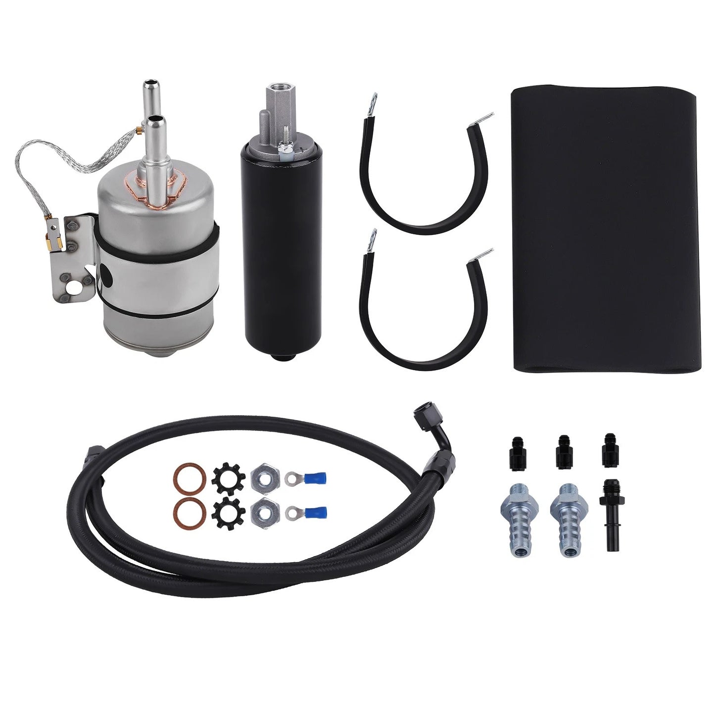 255LPH Inline High Pressure EFI Fuel Pump with Install Kit for Chevy V8 (1999–2014)
