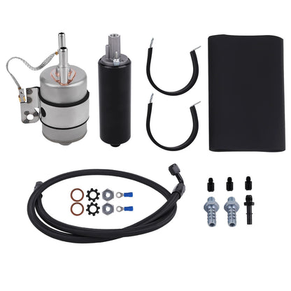 255LPH Inline High Pressure EFI Fuel Pump with Install Kit for Chevy V8 (1999–2014)