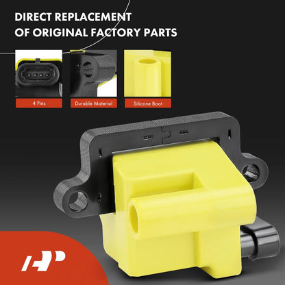 8X Ignition Coil & Iridium Spark Plug for Chevy Silverado (2007–2019)