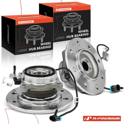2X Front Wheel Hub & Bearing Assembly for Chevrolet GMC K1500 (1990–1999)