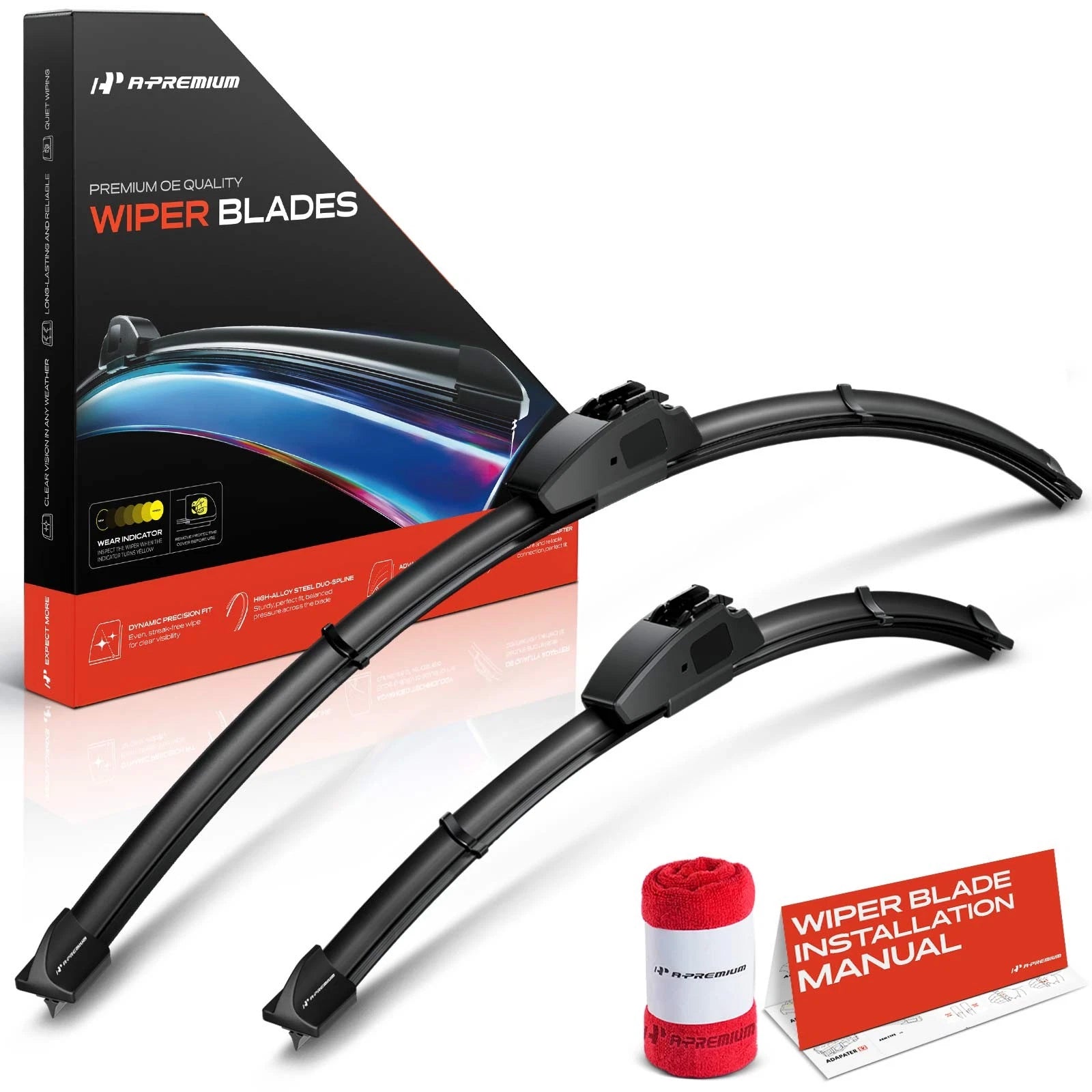 2X Front Windshield Wiper Blades for Chevrolet Malibu (2016–2023)
