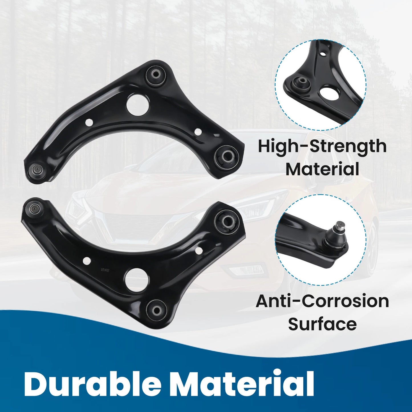 2pcs Front Lower Control Arms & Ball Joints for 2012–2012 Nissan Versa Sedan