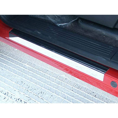 2pc Luxury FX Chrome Door Sill Trim Replacement for 2007-2013 Chevy Silverado