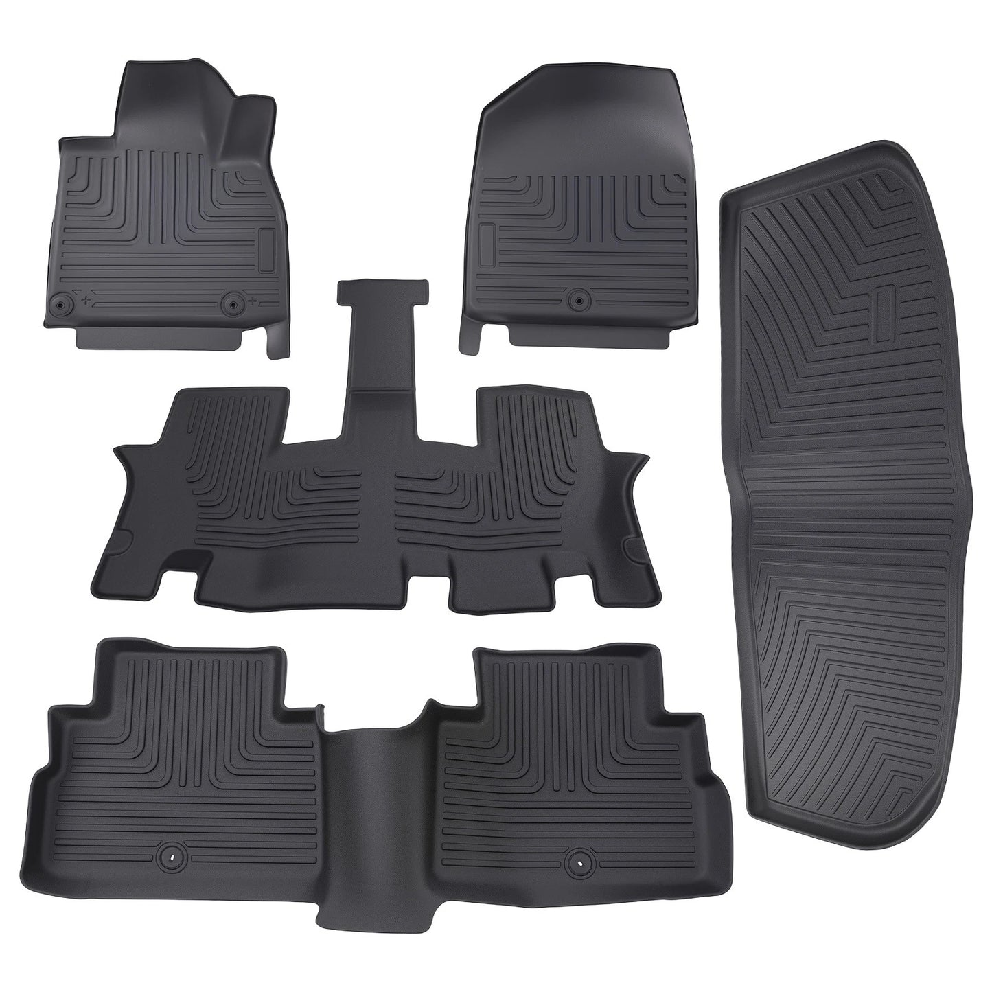 All-Weather TPE Black Floor Mat Set for Kia Telluride (2020–2025)