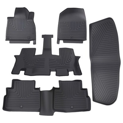 All-Weather TPE Black Floor Mat Set for Kia Telluride (2020–2025)