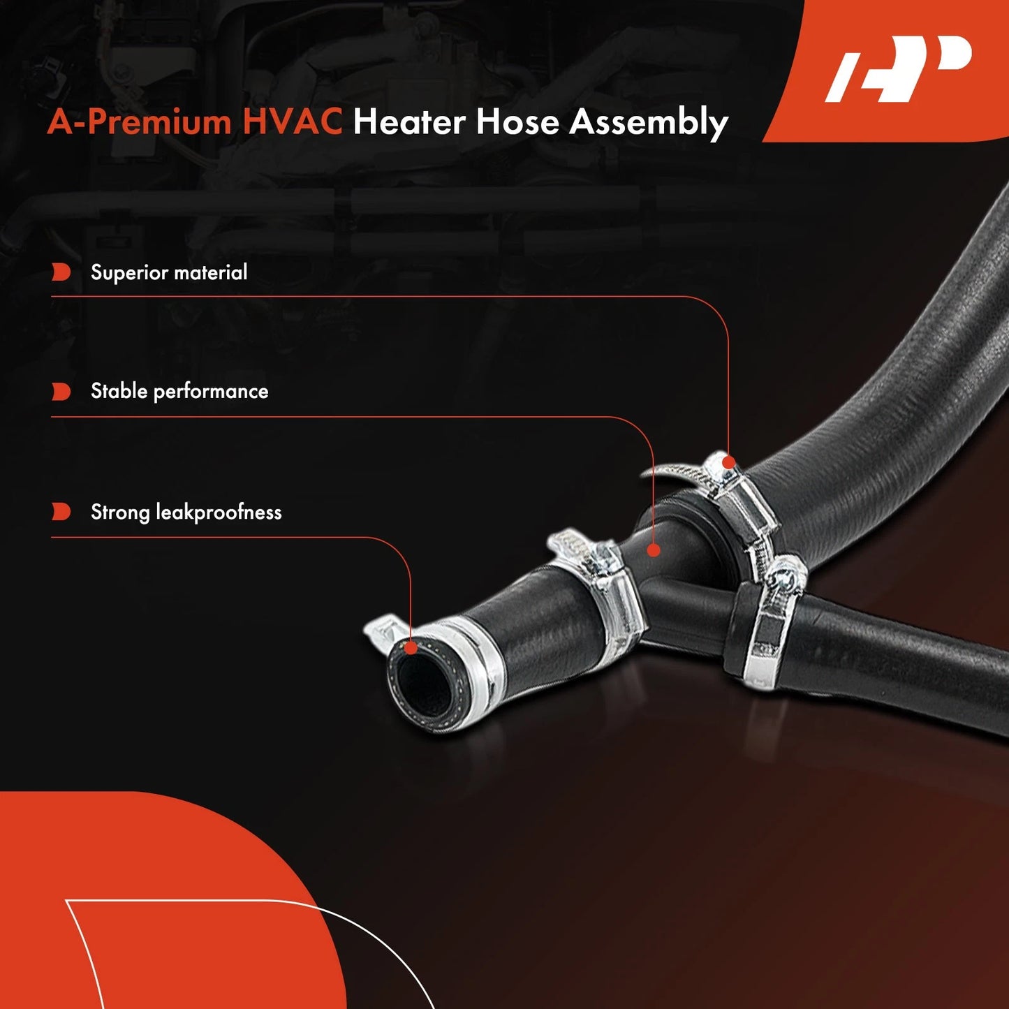 2X HVAC Heater Hose Assembly for Chevrolet Silverado GMC Sierra 1500 2500 (2007–2014)
