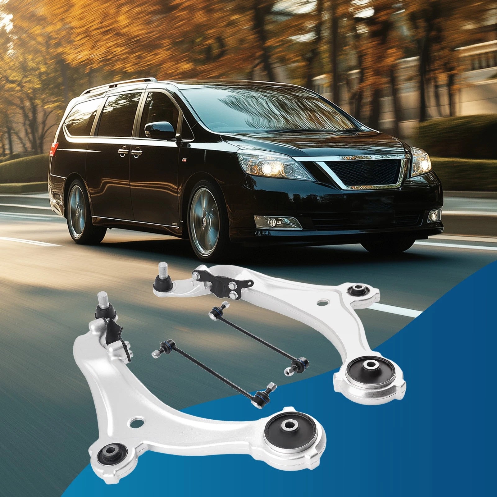 Front Control Arms Ball Joint Sway Bar Stabilizer Kit for 2011-2017 Nissan Quest