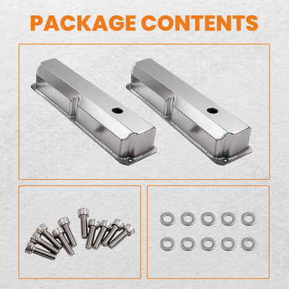 Aluminum Valve Covers with Bolts for Ford BB FE 352–428 (1957–1976)