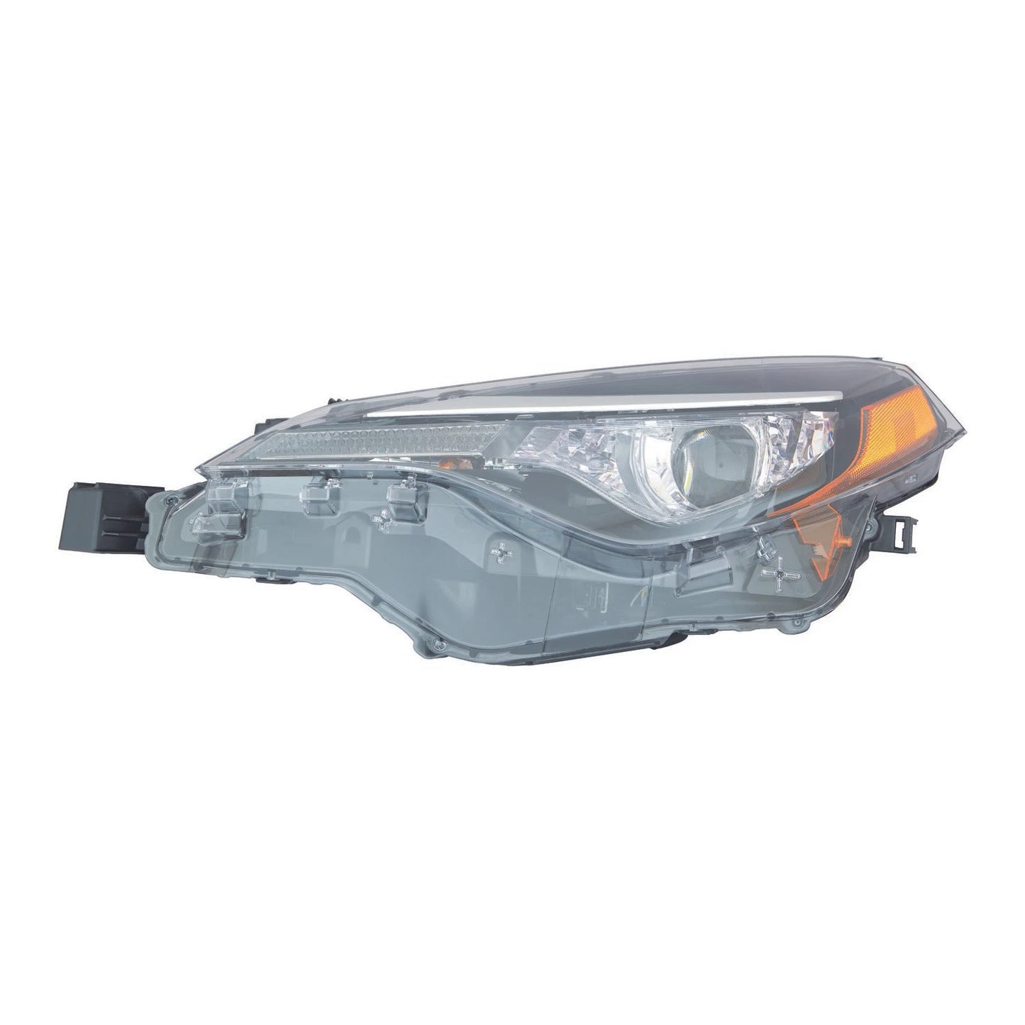 Replacement Polypropylene Driver Side Headlight Assembly w/LED Daytime
