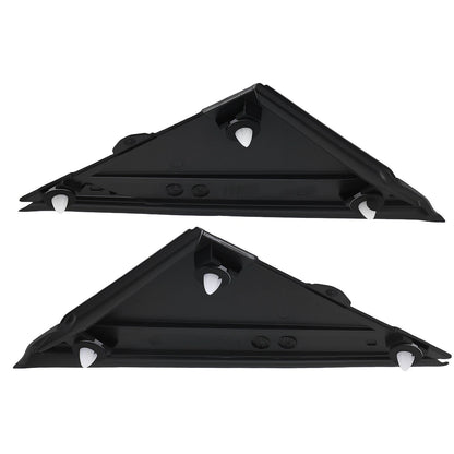Left Right Side Mirror Flag Applique for Fiat 500 (2012–2019) Black
