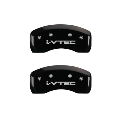 Caliper Covers Set of 4 Black i-VTEC Logo for Acura MDX (2017–2020)