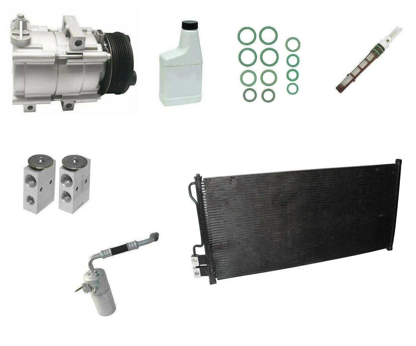 AC Compressor Kit Replacement With Condenser for Toyota Corolla (2005–2014)