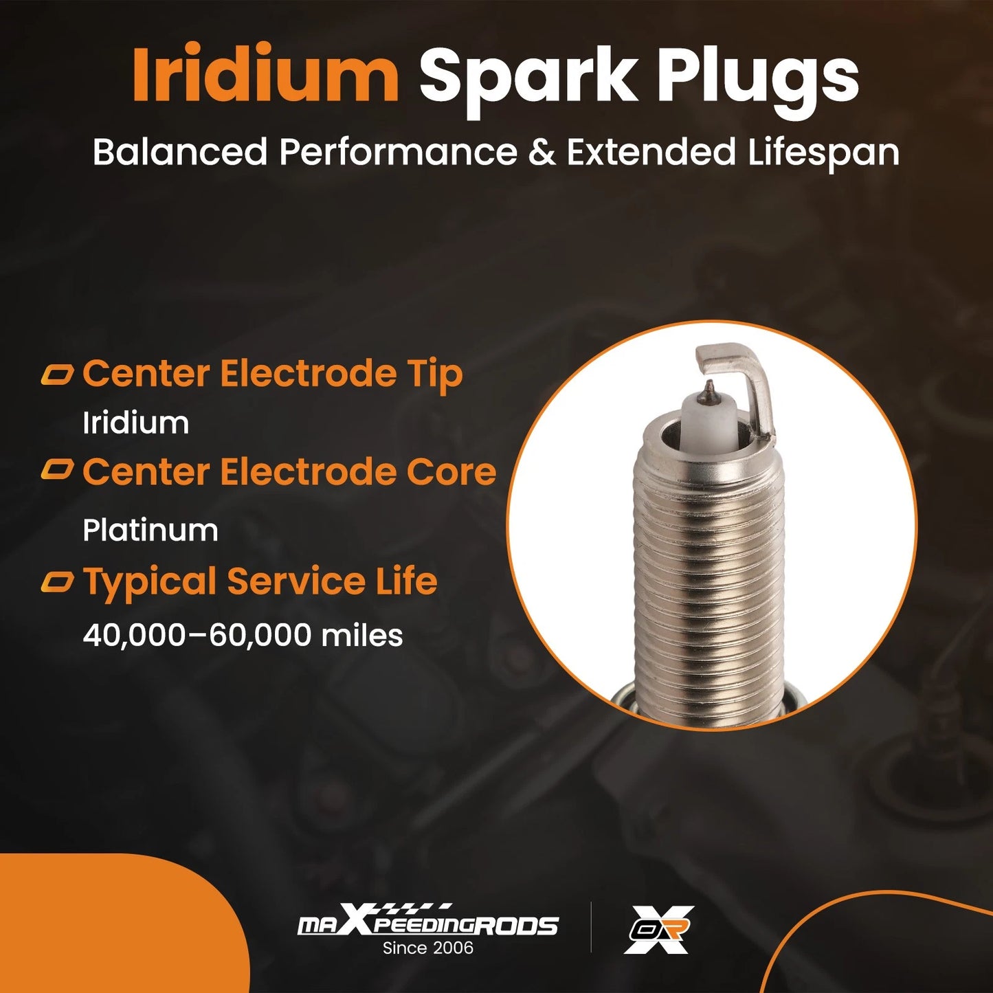 Iridium Spark Plugs for Mini Cooper Paceman 1.6L (2007–2015)