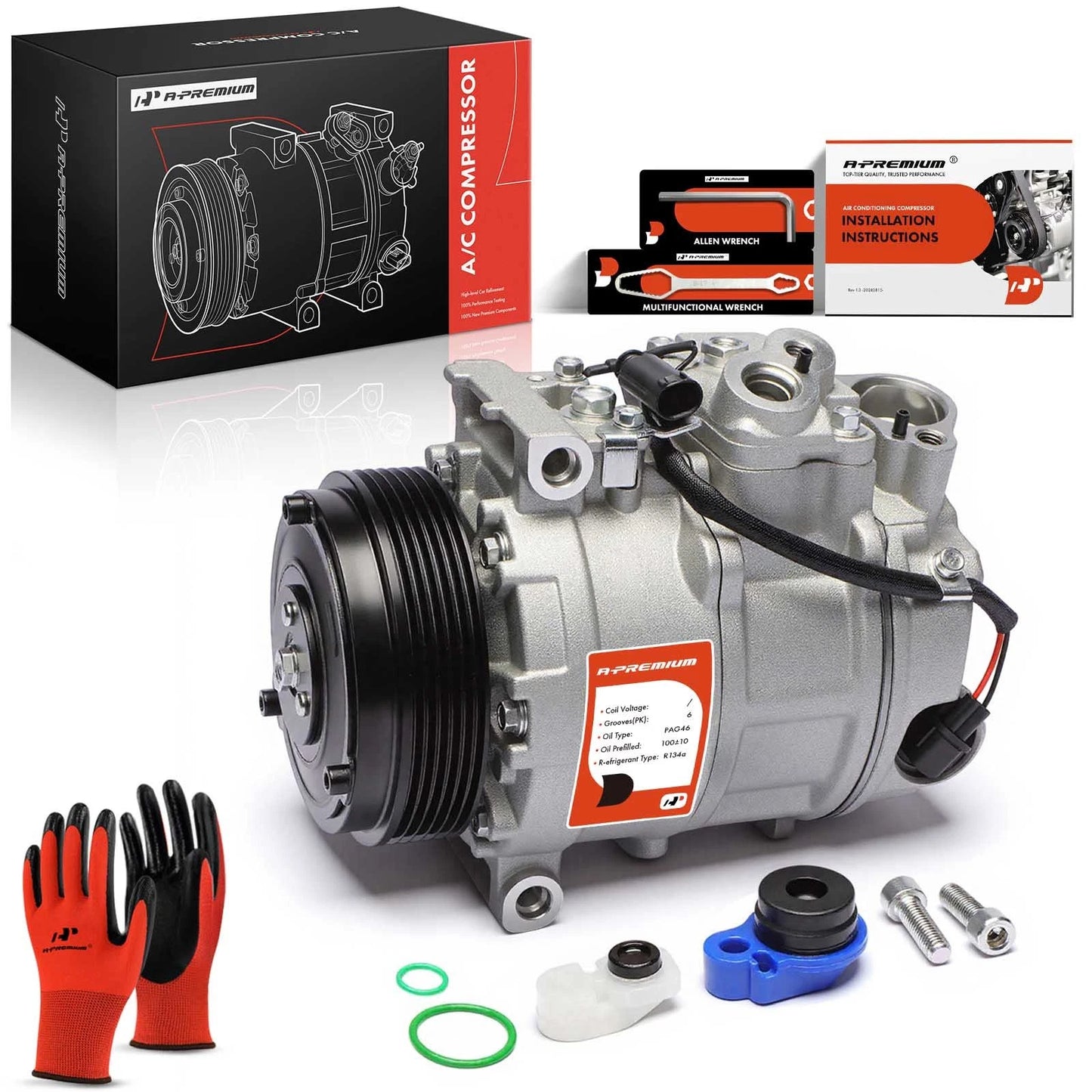 A/C Compressor with Clutch for Mercedes-Benz C-Class (2007–2015)