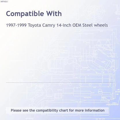 Hubcap Wheel Covers Set of Four Push-On for Toyota Camry (1997–1999)