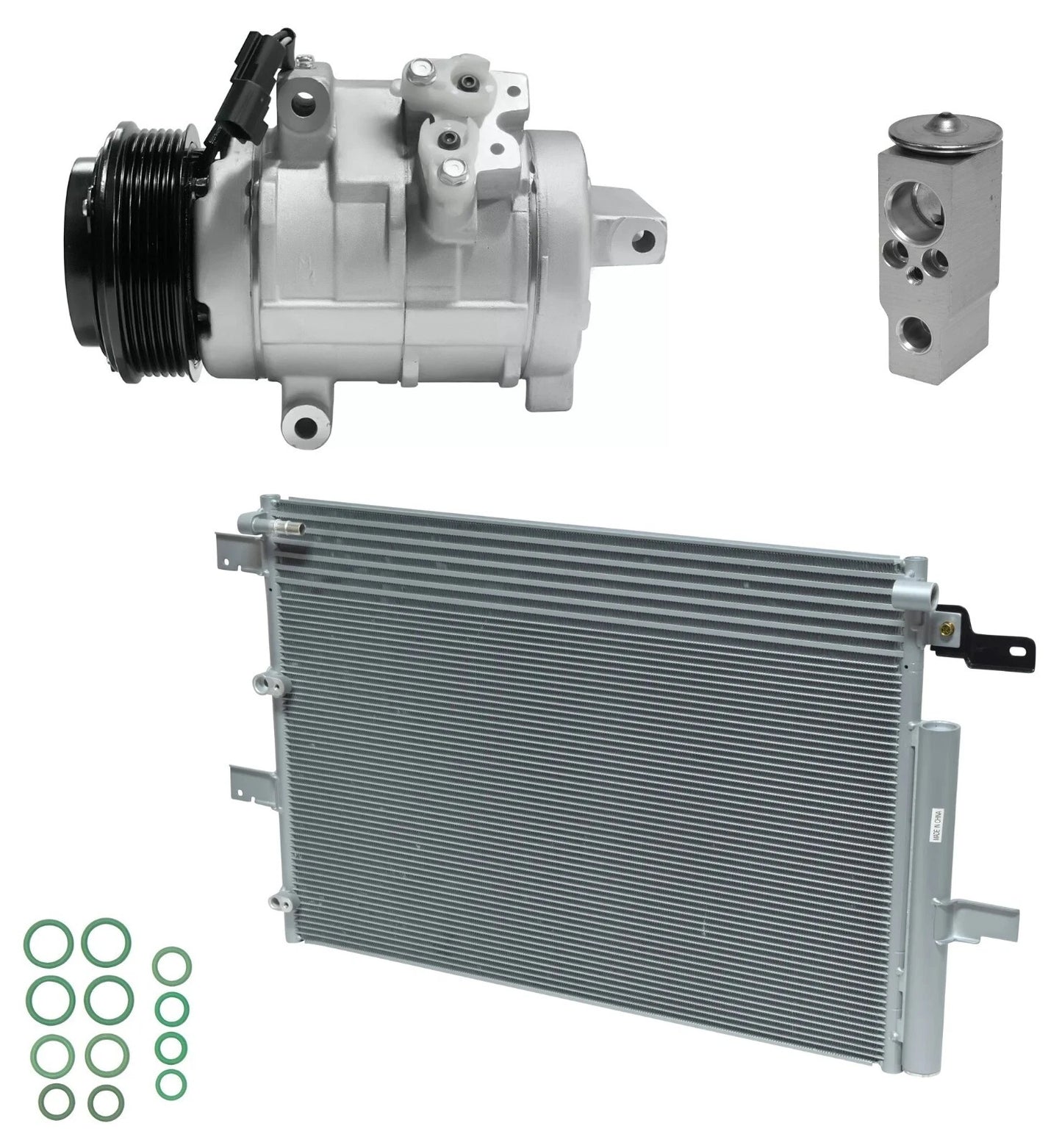 AC Compressor Kit with Condenser for Ford Edge 3.5L 3.7L (2007–2014)