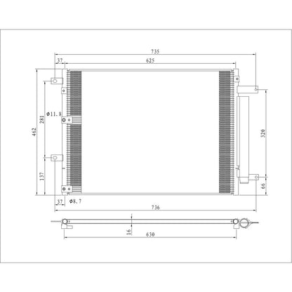 Replacement A/C Condenser Repair Part For 2014-2018 Jeep Cherokee