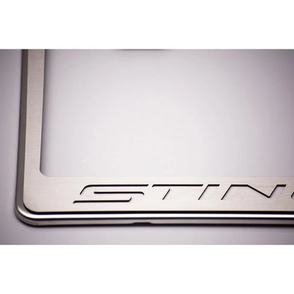 License Plate Frame Polished with Green LED for 2014–2017 Chevy