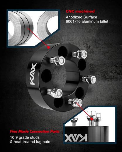 2" Wheel Spacers for 1982–2004 Chevrolet S10 / Blazer (5x4.75) (M12x1.5)