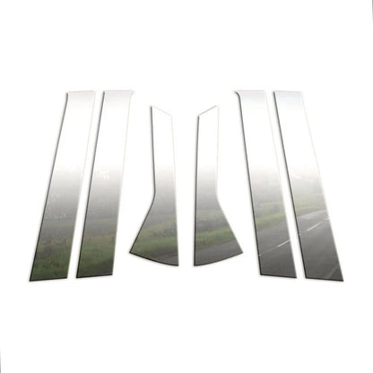 6Pc Chrome Pillar Post Covers Replacement for Honda Fit (2009–2014)
