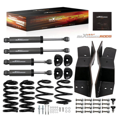 Front 3" Rear 5" Lowering Shock Spring Kit for Chevy C10 C15 (1963–1972)