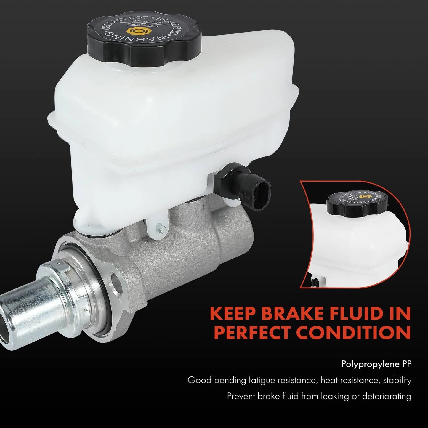 Brake Master Cylinder with Reservoir & Sensor for Chevy Impala (2009–2013)