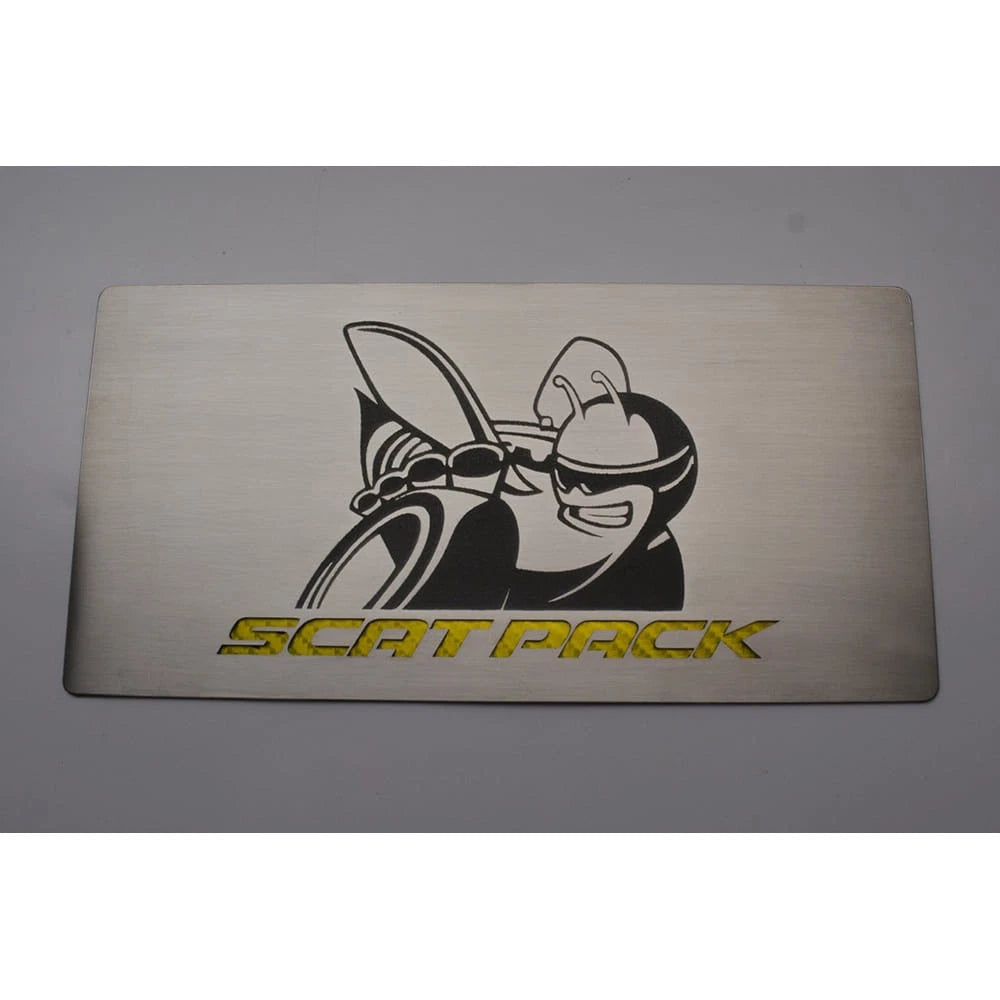 Fuse Box Plate w/Yellow Scat Pack Inlay for 15-16 Charger Scat Pack w/ACC Cover