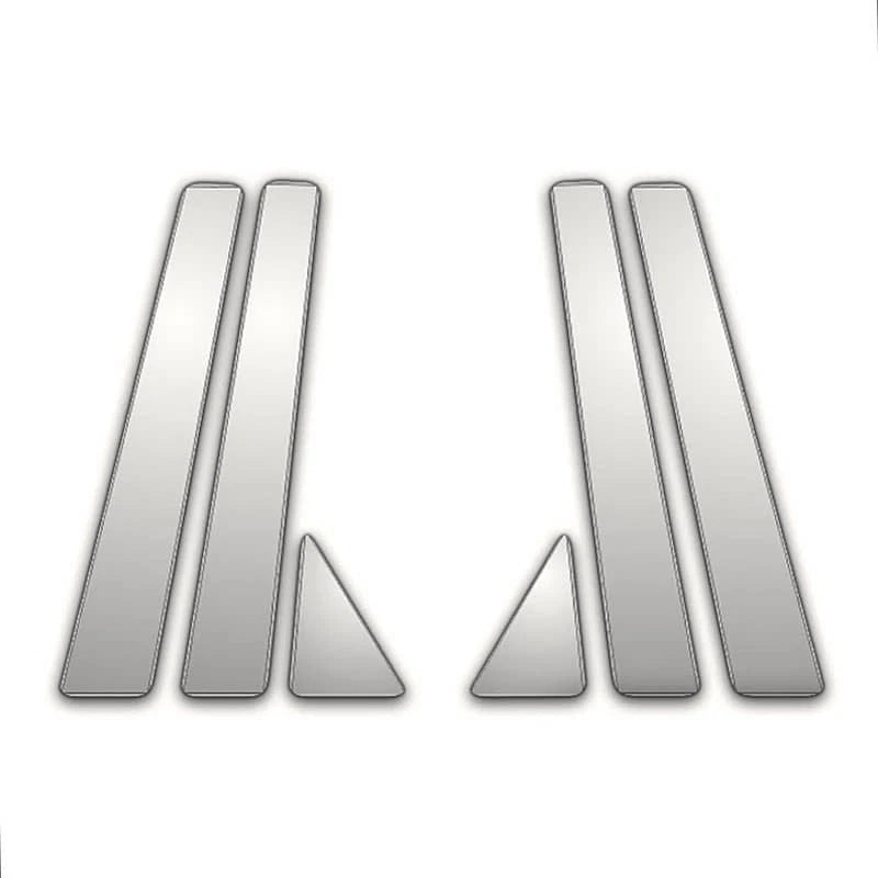 6Pc Chrome Pillar Post Covers for Kia Spectra (2004–2009)