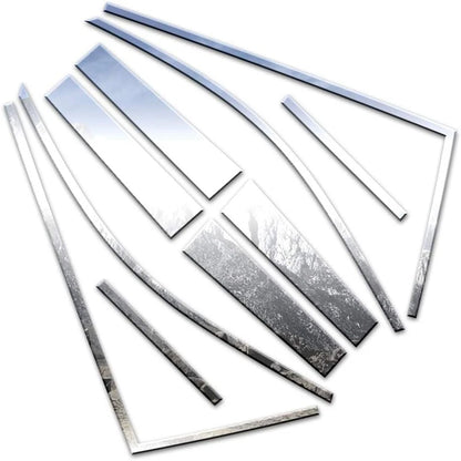 10pc Luxury FX Stainless Steel Window Trim Kit for Toyota Highlander (2008–2013)