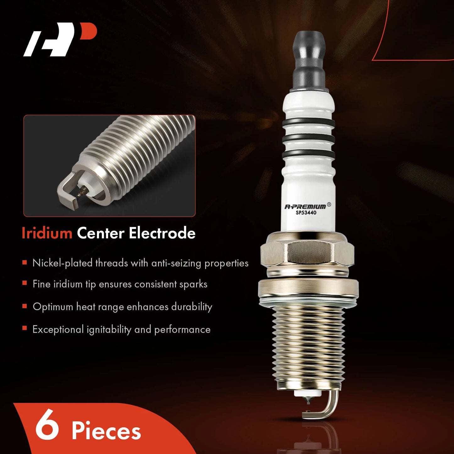 6x Iridium Platinum Spark Plugs for Mercedes-Benz C32 AMG (2002–2004)