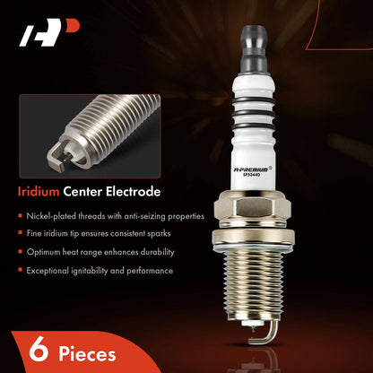 6x Iridium Platinum Spark Plugs for Mercedes-Benz C32 AMG (2002–2004)