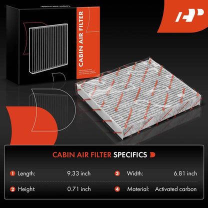 2 Engine & Cabin Air Filters with Activated Carbon for Chevy Traverse (2018–2023)
