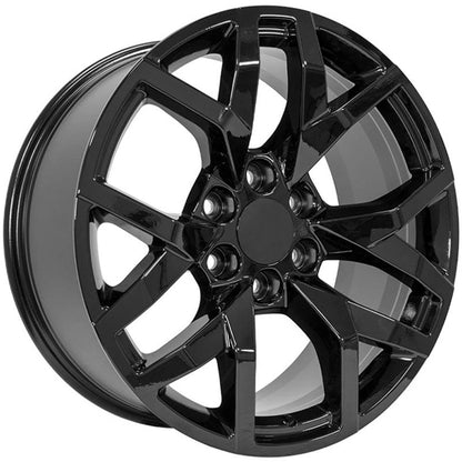 Gloss Black Wheel 22 inch Replacement for 2003-2014 GMC Savana 1500
